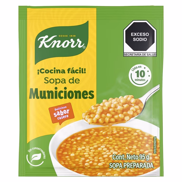 AMAZON: Knorr Sopa Instantánea de Municiones sobre de 95 Gr