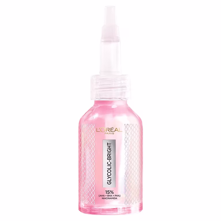 Amazon: L'Oréal Paris, Glycolic Bright Peeling Exfoliante Facial Anti Manchas, Mejora la Textura y Luminosidad de la Piel