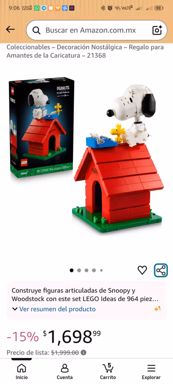 Amazon Lego Ideas Peanuts: Casita de Snoopy