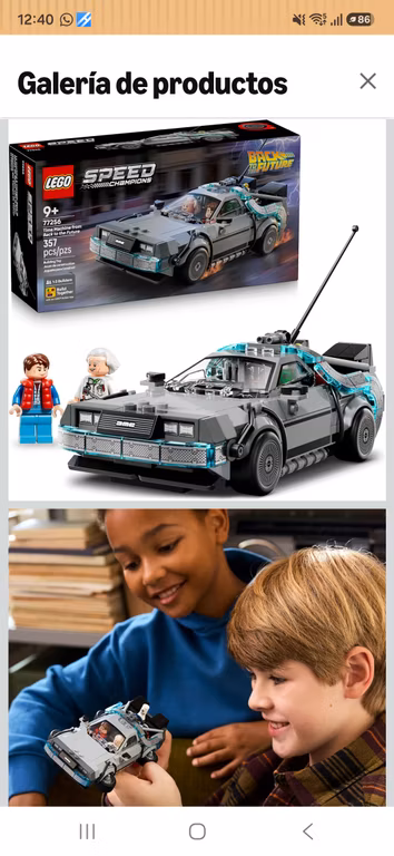 Amazon: LEGO Speed Champions Máquina del Tiempo de Volver al Futuro – Auto de Juguete – 2 Minifiguras: Marty Mcfly y el Doc Bro