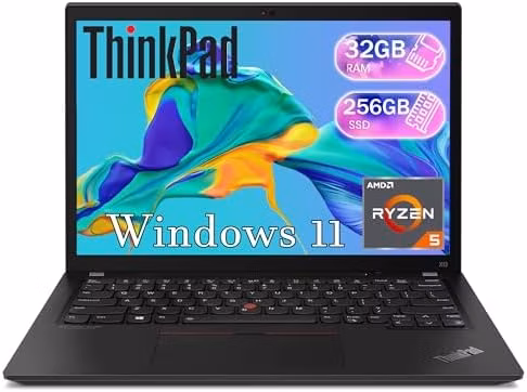 Amazon: Lenovo ThinkPad X13 FHD Laptop Computer Windows 11 Pro, AMD Ryzen 5 PRO 4650U, 32 GB de RAM, 256 GB SSD (Reacondicionado)