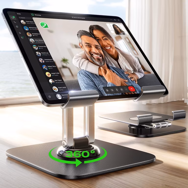 Amazon: LISEN Soporte para Tablet 360° Metálico (Compatible con iPad)