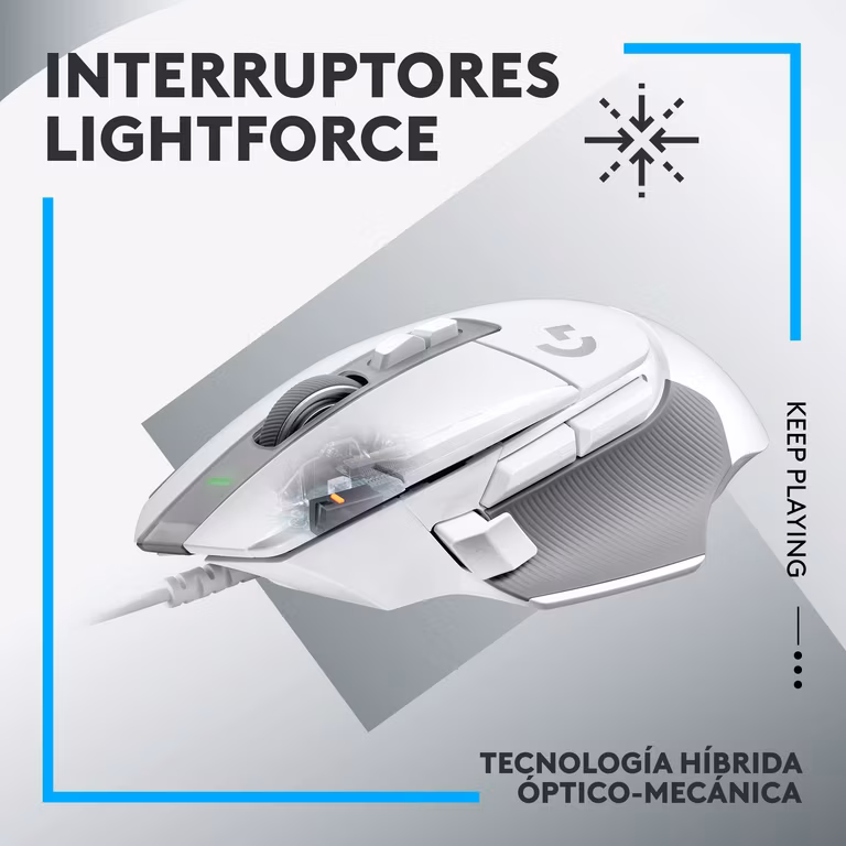 AMAZON: Logitech G502 X Mouse con Cable para Gaming,Interruptores primarios ópticos/mecánicos híbridos LIGHTFORCE, Compatible con PC macOS/W