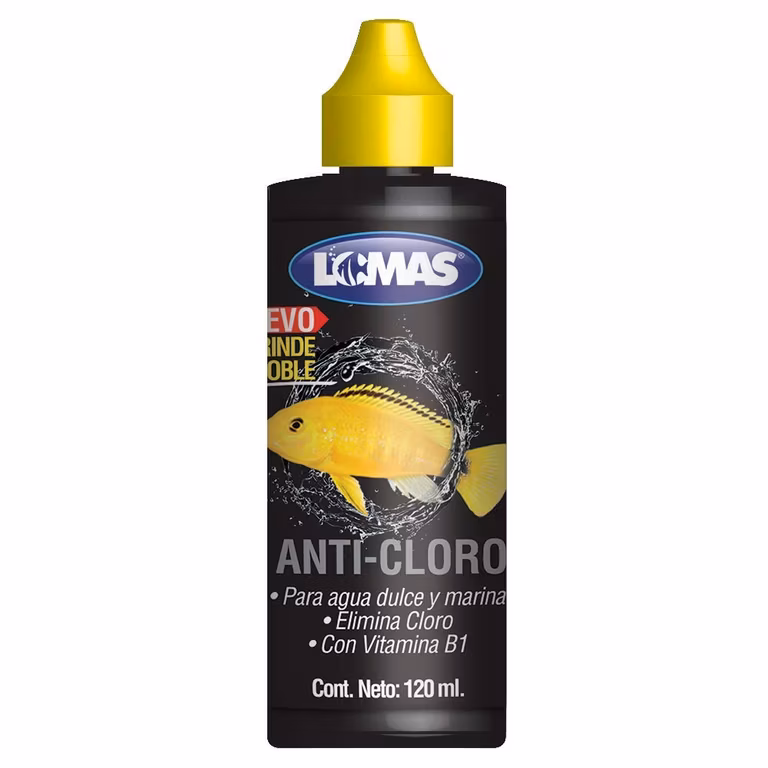 AMAZON: Lomas Anticloro con Vitamina B1 para Peceras y Acuarios 120 ml - no enturbia el Agua, Ideal para Recambio de Agua (Aplica 3x2)