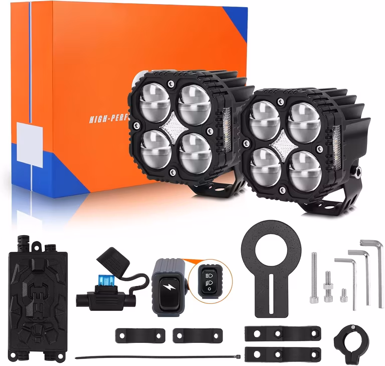 Amazon: Luces LED Auxiliares para Moto WODHMIEY (¡Solo quedan 6 piezas disponibles!)