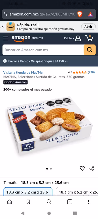 Amazon: MAC'MA, Selecciones Surtido de Galletas, 330 gramos