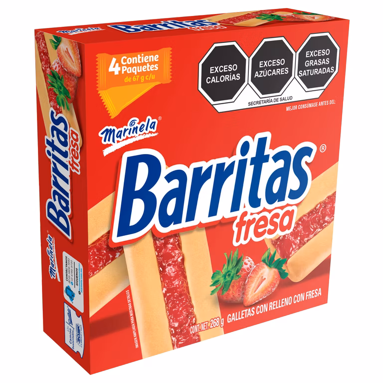 AMAZON: Marinela Barritas de Fresa, 4 piezas, 268g