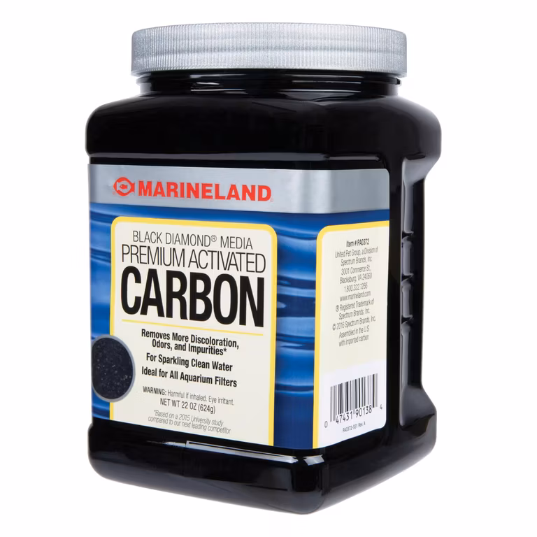 AMAZON: Marineland - Carbón activado premium Black Diamond para filtros de acuario, purificación de agua, 22 oz