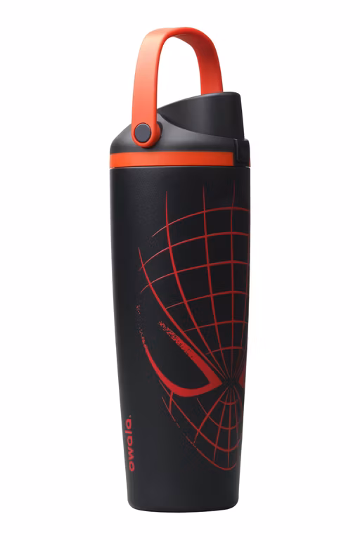Amazon: Marvel Owala FreeSip Sway - Botella de agua aislada de acero inoxidable, boquilla bidireccional, popote integrado, 30 onzas, sin BPA