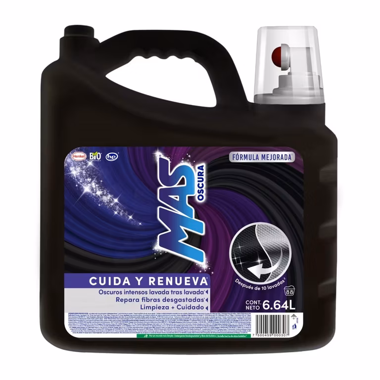 Amazon: MAS - Oscura Detergente Líquido, 6.64L | Planea y ahorra | Precio comprando 3