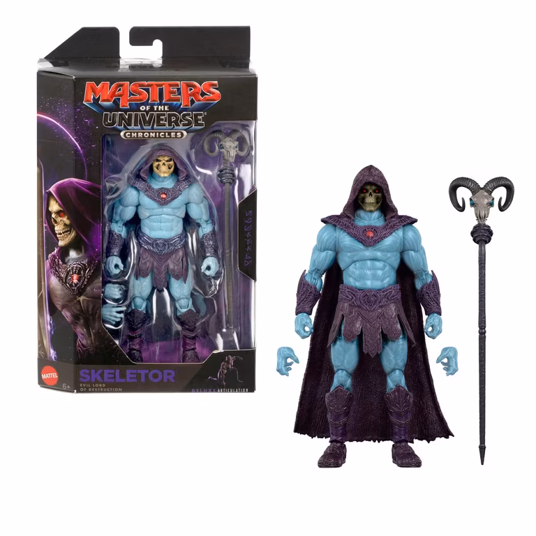 Amazon: Masters of The Universe, MOTU Figura De Acción Skeletor Chronicles, Villano Havoc Staff, Escala 1:12 Articulada, Coleccionable