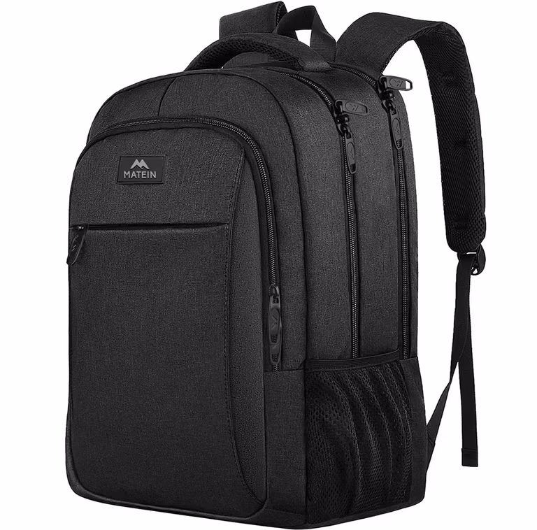 Amazon: MATEIN Mochila para Laptop con Carga USB, Mochila de 15.6 Pulgadas, Mochila Antirrobo, Impermeable, Delgada para Aire Libre