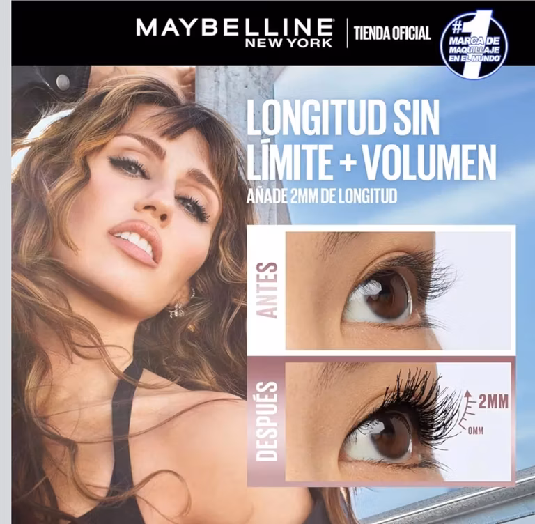 Amazon: Maybelline Sky High Máscara de Pestañas, Longitud+Volumen 12H, Lavable, 6ml
