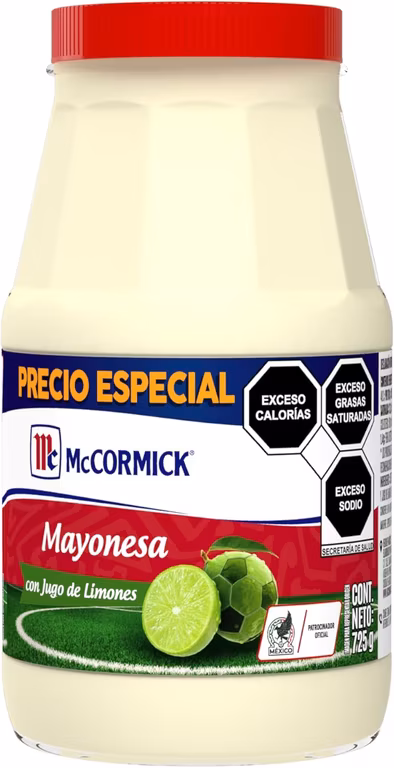 Amazon: Mayonesa mc cormick 725g $38.45 c/u comprando 24 piezas