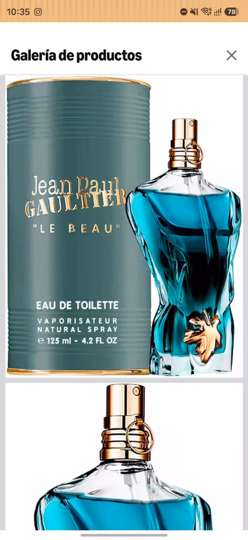 Amazon México: Jean Paul Gaultier Le Beau Eau de Toilette - 1 x 125 ml vendido y enviado por amazon