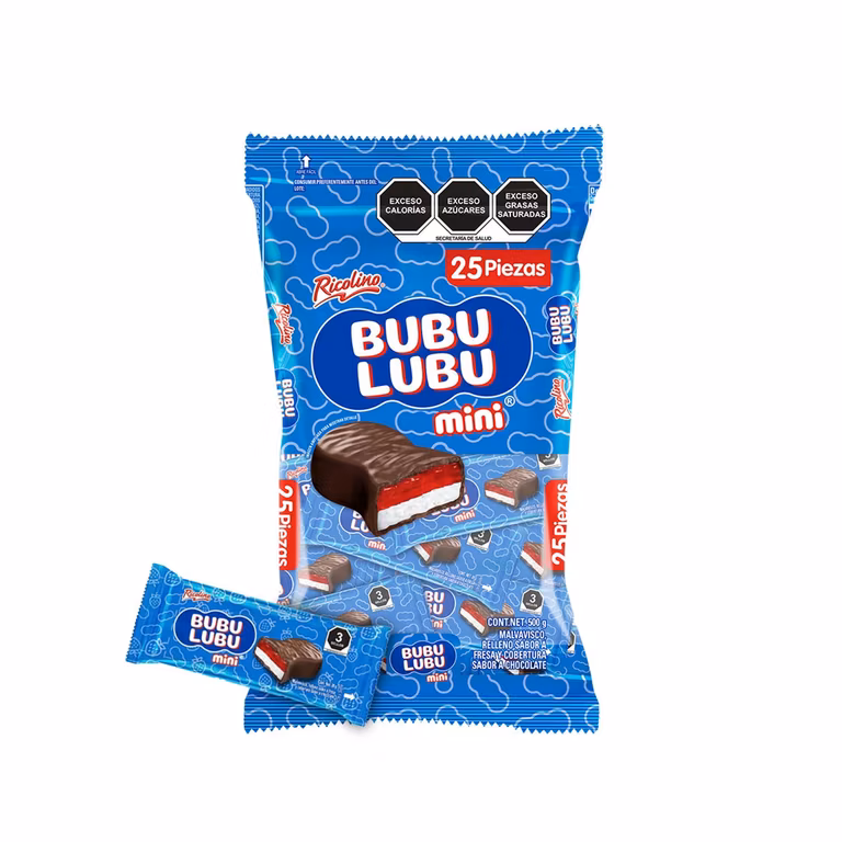 AMAZON: Mini Bubulubu, malvavisco relleno sabor a fresa y cobertura sabor a chocolate 25 piezas de 20 gramos