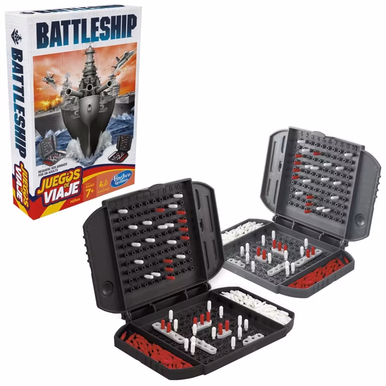 AMAZON: Mini Juegos Hasbro Gaming, Battleship Clásico Grab and Go Game, Juego de Mesa en Versión Viaje, Versión Español