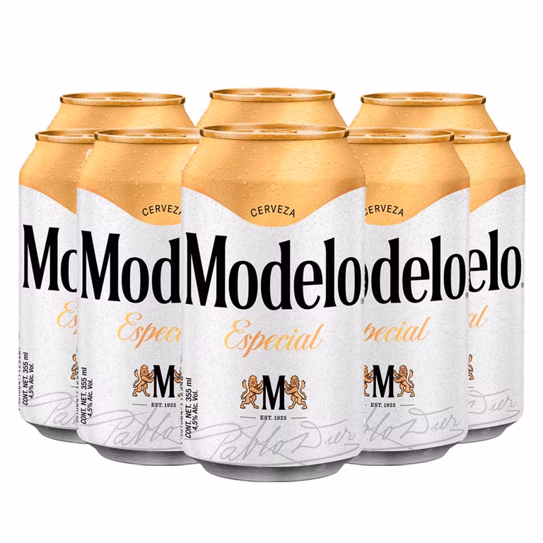 Amazon: Modelo Especial Cerveza Pilsner Latas 355 ml, Paquete de 24