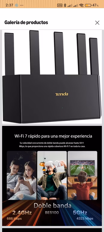 Amazon: Módem Wifi 7 Tenda! Con descuento adicional