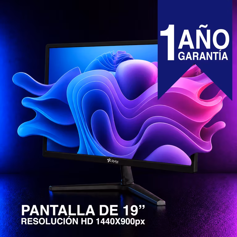 Amazon: Monitor 19'' LED HD 60hz 5ms Negro Stylos Tech