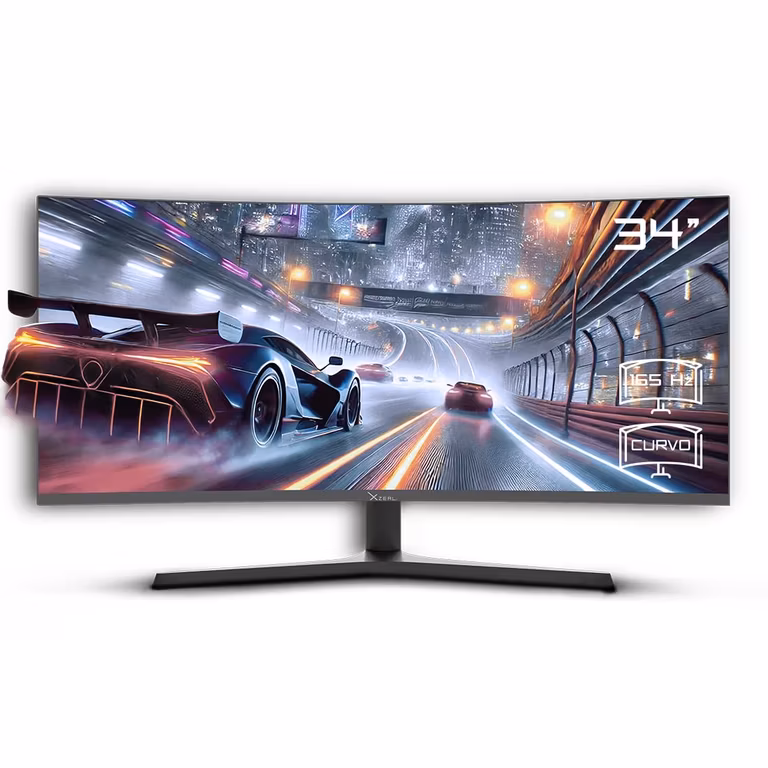Amazon: Monitor 34" Xzeal XZ6010-1 Panel Curvo VA WQHD 165Hz 4ms 1xDP + 1xHDMI + Vesa 100x100mm Negro (más bonificaciones)