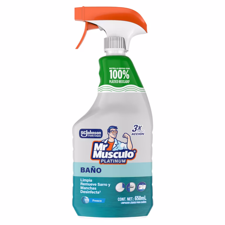 AMAZON: Mr. Músculo Platinum Limpiador Líquido Para Baños, Aroma Fresco, 650mL (Miembros Prime)