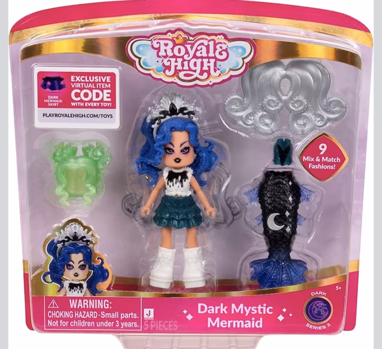 Amazon: Muñeca de Moda de Sirena mística, 3 Pulgadas, 1 Figura con 9 Accesorios de Moda