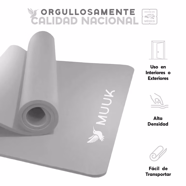 AMAZON: Muuk Fitness Tapete de Yoga Firme 8mm Antideslizante con Correa | 150x59 cm, Resistente al Agua