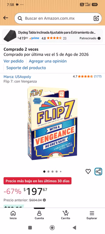 Amazon MX: juego de mesa flip 7 with a vengeance