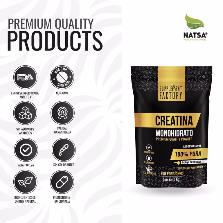AMAZON: NATSA Creatina Monohidratada 1 kg (Planea y Ahorra)