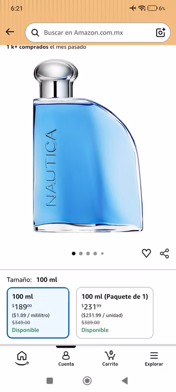 Amazon: Nautica blue EDT (el mata nichos)