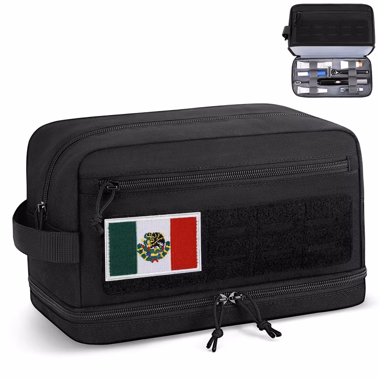 Amazon: Neceser de Viaje con Doble Capa | Estilo Táctico Bolsa de Viaje Hombre Impermeable