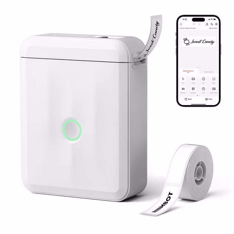 Amazon: NIIMBOT D110 Mini Impresora de Etiquetas con Cinta(Tamaño Pre-Cortado 12x40mm), Compatible Sólo con Teléfono
