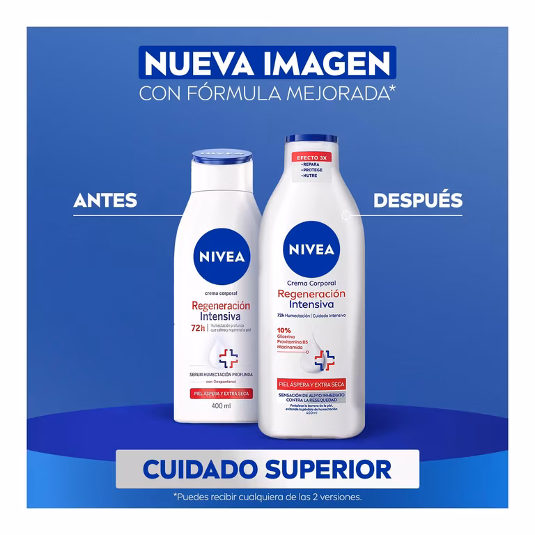 AMAZON: NIVEA Crema Corporal Humectante Regeneración Intensiva 400 ml (Comprando 2 piezas + Planea y Ahorra)