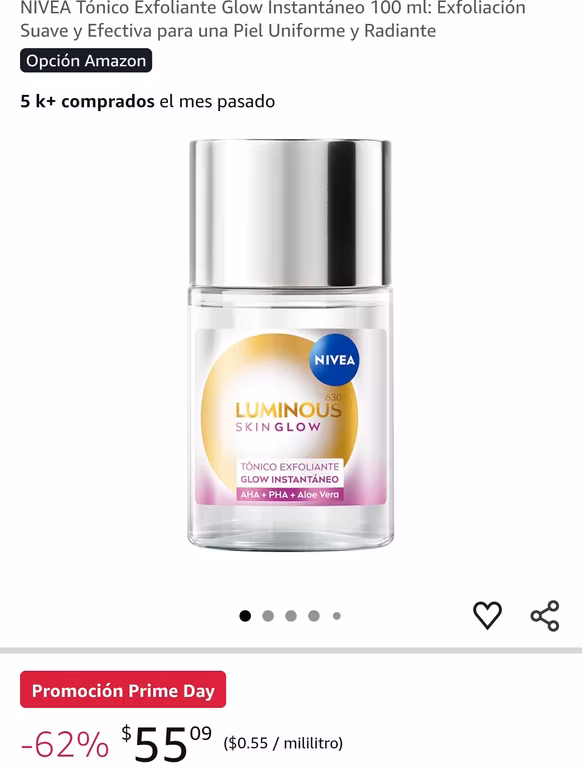 Amazon Nivea Luminous Glow Exfoliante Instantáneo 100ml