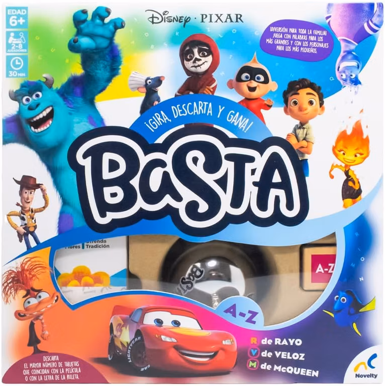 Amazon: Novelty Corp Juego de Mesa Basta Deluxe Disney Pixar 2-4 Jugadores