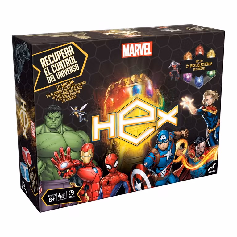 Amazon: Novelty Corp - Juego de Mesa Marvel Hex: Estrategia para 2 Jugadores, Edad 8+
