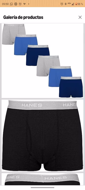 Amazon: Oferta por tiempo limitado: 6 Hanes Clásico Ajustado Hombre