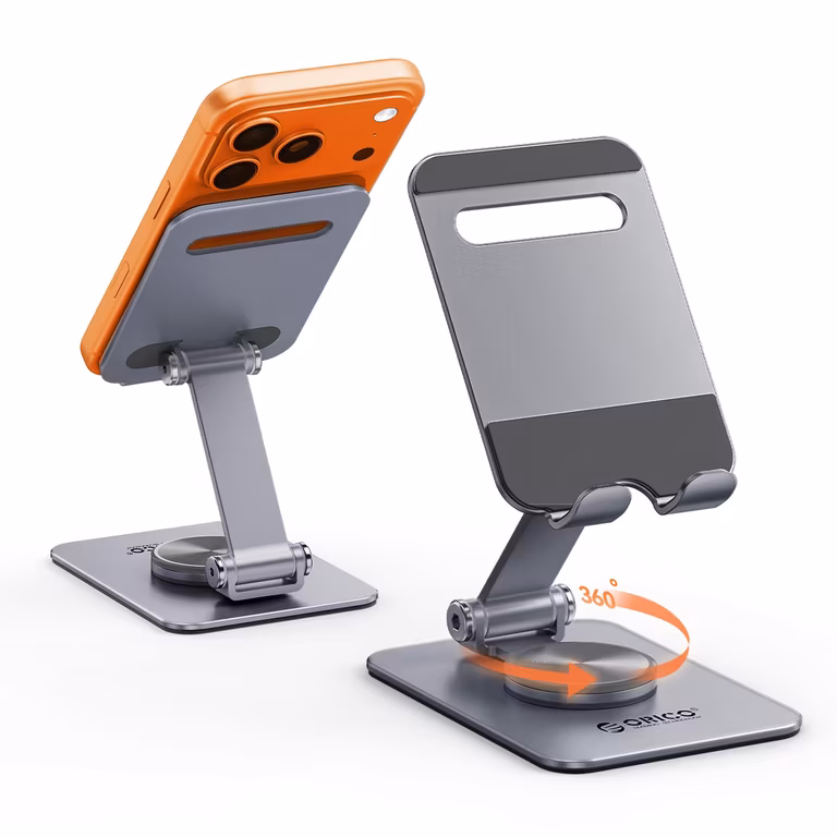 Amazon: ORICO Soporte para Celular Escritorio, Base de Aluminio Plegable con Rotación 360°