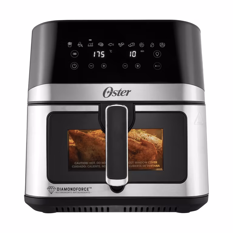 Amazon: Oster Freidora de Aire Digital XL 7.5L Recubrimiento DiamondForce, 10 Programas Automáticos, Modelo CKSTAF75WDSSDF. - Oferta Prime