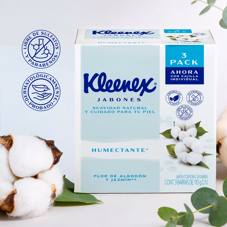 AMAZON: Pack 3 piezas Jabon, Humectante con Flor de Algodón y Jazmín, 110g