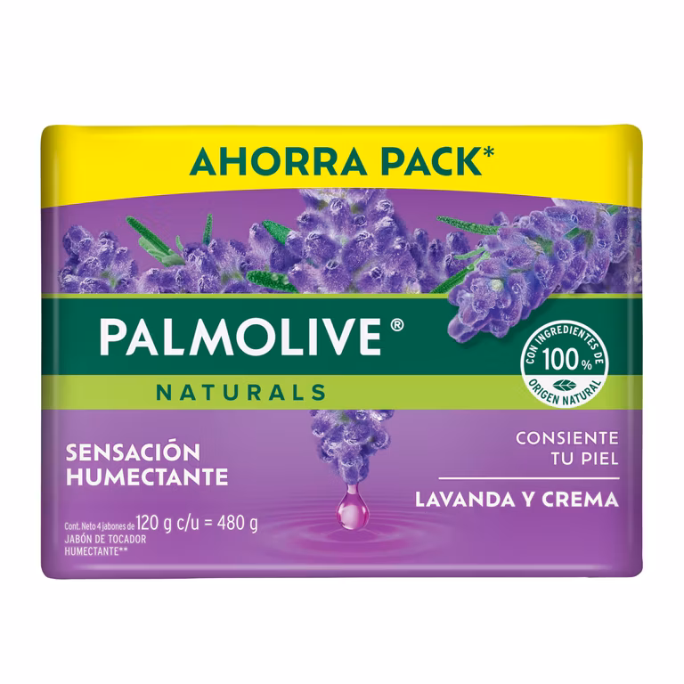 Amazon: Palmolive Naturals Crema y Lavanda 4x120gr. - Planea y Ahorra