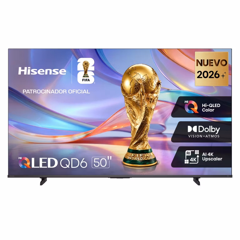 Amazon: Pantalla Hisense 50“ QD6S + KINPO México Balón | Hi-QLED 4K Smart TV | AI 4K | con Santander / Banamex