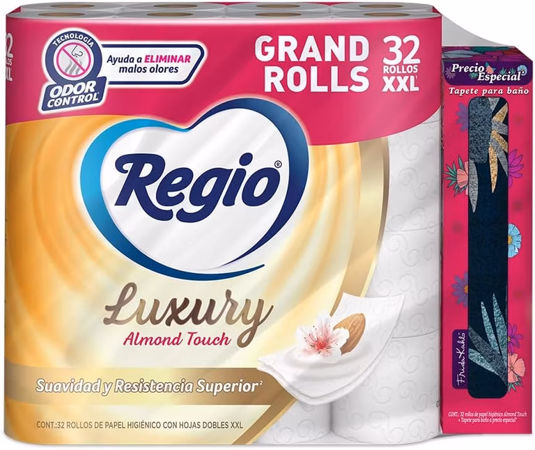 Amazon: Papel de baño regio luxury con tapete de baño gratis