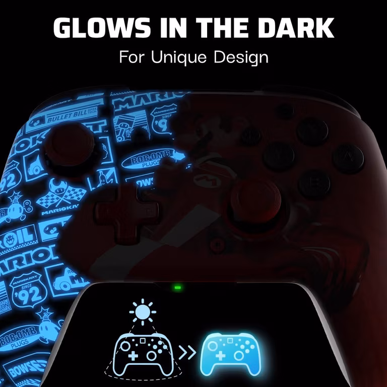 Amazon: PDP REMATCH GLOW Wireless Controller: Grand Prix Mario (with Motion) - Nintendo Switch & Switch Lite & OLED Model