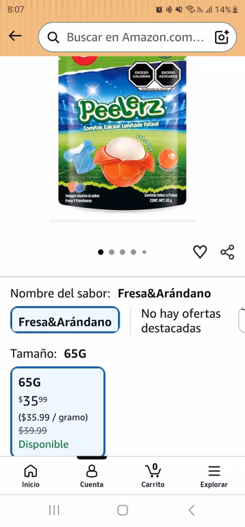 Amazon: Peelerz edición mundial (Gomitas pelables)