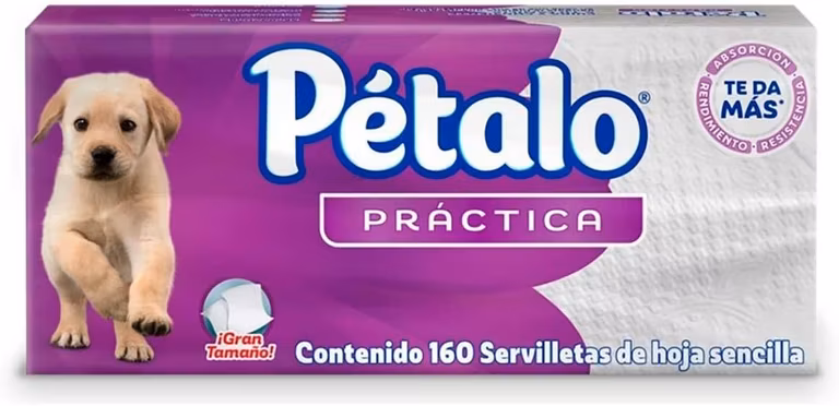 Amazon: PETALO SERVILLETA 160s - Petalo - 160 ud | Precio comprando 3 piezas (3x2)