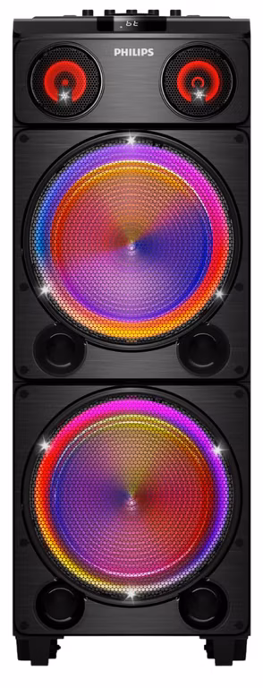 Amazon: Philips Altavoz Bluetooth para Fiesta, 260 W máximo de Audio nítido y Potente Efectos de DJ y Karaoke