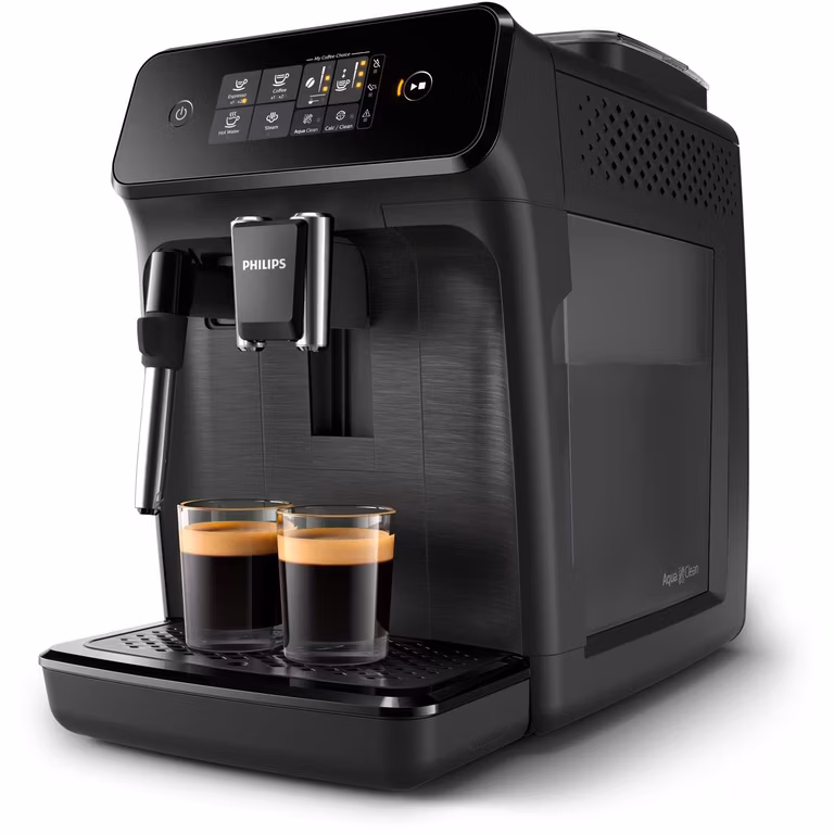 Amazon: PHILIPS Máquina de espresso Super automática con molino integrado serie 1200 con espumador de leche (EP1220/04)