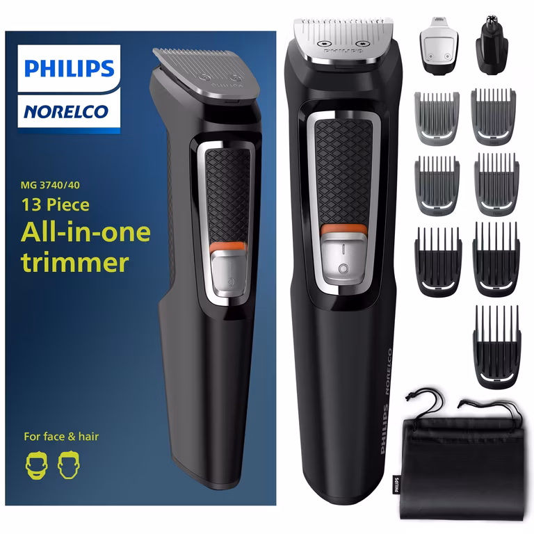 Amazon: Philips Norelco MG3740/40 - Recortadora todo en uno de 3000-13 piezas para hombre, kit de aseo